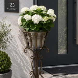 Vintage Pflanzständer Metall Antik – Blumenständer Outdoor im Landhausstil